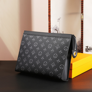 手拿包男奢侈品2022新款商务手抓包lv&?oh手包男士真皮洗漱包夹包