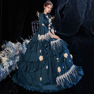 新款奢华欧式公主礼服法国宫廷舞台演出复古茜茜公主复刻油画服装