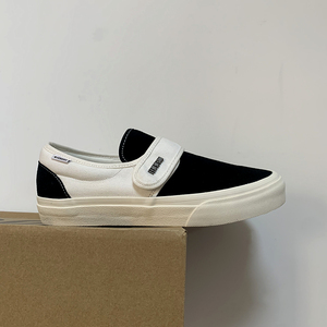 00dongaimm淘宝高街fog帆布鞋欧货懒人鞋魔术贴低帮美式鞋子男黑白