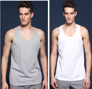 纯棉男士跨栏背心 中老年大码背心 纯色 老头衫汗衫 3件包邮