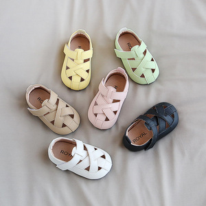 夏季男女宝宝学步鞋子包头凉鞋软底防滑婴儿幼小童1-3岁6-12个月0