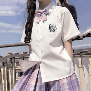 正版jk制服独角兽长袖衬衫女2022夏季日系内搭小众设计衬衣上衣