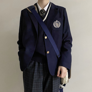 妙氏原创星河骑士 jk/dk制服校供学院风黑色男西服外套春季薄款