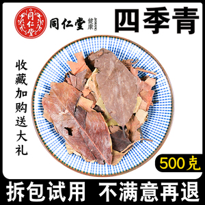 北京同仁堂四季青500g中药材正品新货精选天然无硫熏红冬青树顶子