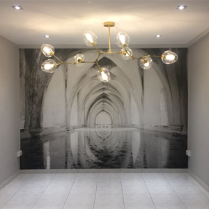 3d立体视觉延伸空间墙纸工业风壁画摄影背景墙工作室餐厅壁纸装修