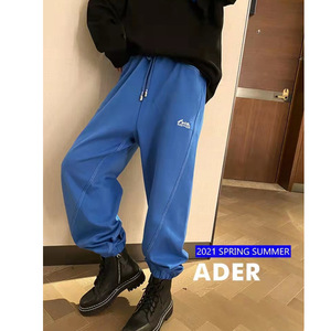 韩国正品ae休闲运动长裤秋冬季束脚裤男女同款宽松潮牌收脚卫裤