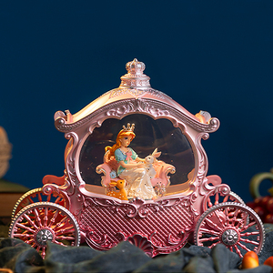 迪士尼公主马车水晶球音乐盒梦幻心愿盒子女孩女童生日礼物六一节