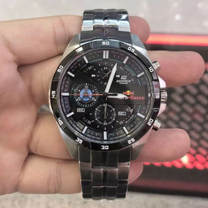 卡西欧手表男红牛限量版海洋之心赛车运动钢带机械型石英表efr556