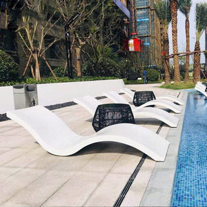 创意玻璃钢休闲躺椅户外泳池沙滩椅酒店售楼别墅休息椅异形太阳椅