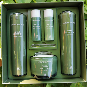 韩国naturerepublic自然乐园蜗牛水乳套装面霜精华眼霜孕妇可用