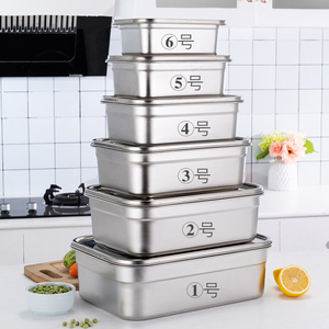不锈钢保鲜盒食品级餐盒密封饭盒便当盒冰箱收纳盒葱姜蒜盒子