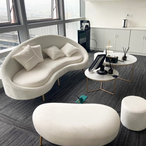 网红款工作室服装店小沙发椅茶几组合接待休息区办公室会客美容院