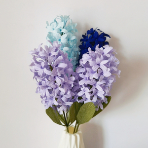 皱纹纸风信子成品花手工diy纸艺手工花手作皱卷纸花手工作业节日