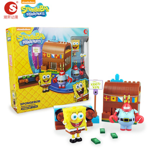 积木人仔批发淘宝兼容乐高积木人仔海绵宝宝派大星蟹堡王拼装益智