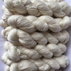 50%Silk 50%Merino 蚕丝美利奴手编本白色中细线纱线 可染色 西思