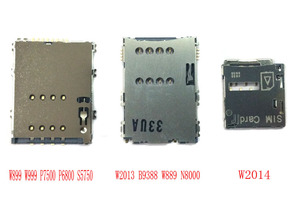 适用于三星W899 w999 W2013 b9388 卡槽 w2014 卡心 SIM卡芯 卡座