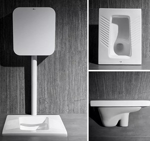 鹰牌蹲便器家用蹲坑式冲水箱整套装便池大便器卫生间蹲厕陶瓷便盆