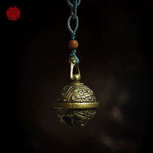 蘭宫珠宝 驱魔铃纯铜铃铛中国风吊坠挂饰钥匙扣挂绳