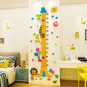 儿童身高贴3d立体墙贴画成长树客厅宝宝房间布置可移除测量身高尺