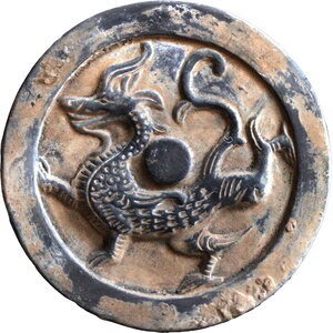 青龙四神兽仿古汉砖瓦当拓片原拓秦拓印传拓古建筑装饰复古摆件