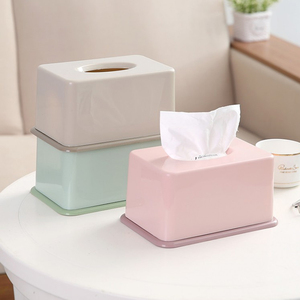 素色方形家用客厅简约纸巾盒面纸盒抽纸餐巾纸茶几桌面北欧收纳盒