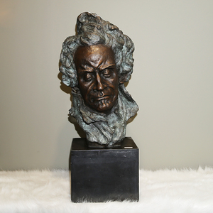 贝多芬头像雕像纯铜摆件收藏艺术展厅装饰会所样板房工艺品高71