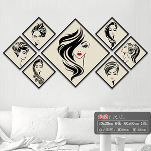 理发店墙面装饰画美发