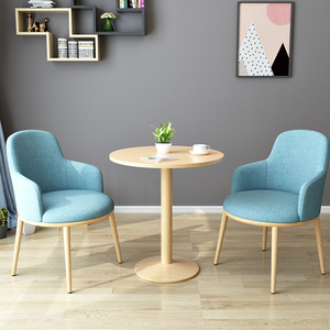 简约接待洽谈桌椅组合售楼部会客休闲桌子办公室休息区阳台小圆桌