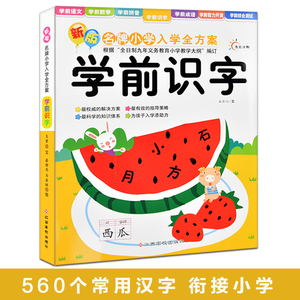 学认字认物幼儿阅读与识字书中班大班趣味快乐正向识字教材字卡有图