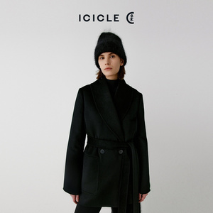ICICLE之禾女装秋冬超厚全羊绒双面呢宽松廓型大衣