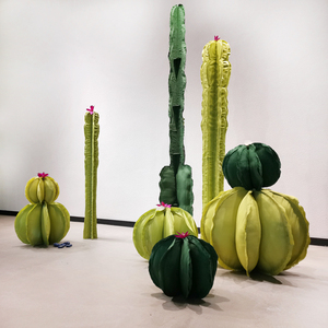 仙人掌 仙人球 布艺仙人柱 手工制作 夏季橱窗美陈 新品沙漠系列