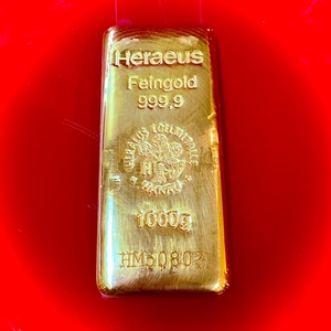 (银恒金银币) 现货 1公斤 投资金片au999.9 黄金金条金块 1000g