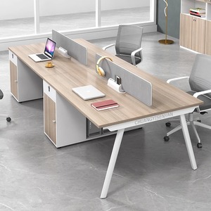 创意森焱员工办公桌椅组合简约现代46四六人位办公室桌子职员工位