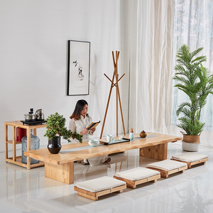 日式榻榻米茶几实木桌子地台茶台长矮桌坐地飘窗坐式禅意大茶桌