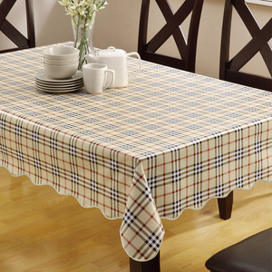 桌布防水防烫防油免洗PVC塑料餐桌台布布艺长方形茶几垫北欧家用