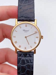 chopard萧邦classic系列163154-0001黄金机械女表皮带手表