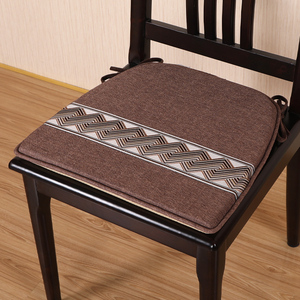 亚星现代中式餐椅垫防滑坐垫四季通用可拆洗实木餐椅坐垫定制椅垫