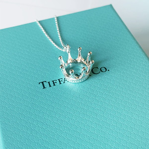 tiffany蒂芙尼项链925纯银皇冠女王吊坠锁骨链情人节生日礼物恋语