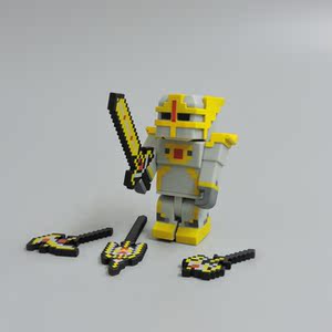 美泰minecraft 我的世界 玩具游戏周边 拼装人偶模型公仔玩偶摆件