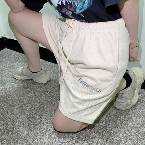 fear of god复线essentials潮流高街夏季fog反光五分网眼短裤子男