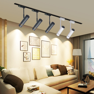 轨道灯 led射灯现代简约北欧客厅家用吊顶明装5w电视背景墙导轨灯