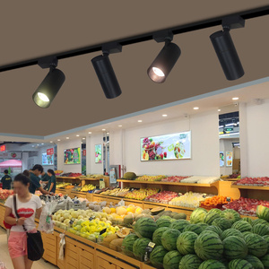 轨道灯led射灯服装店铺商用三色聚光商场超市生鲜灯鲜肉水果店灯