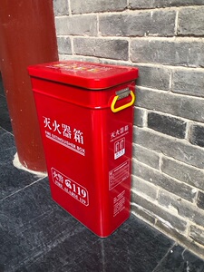 干粉灭火器箱圆角新款4kg新型消防箱幼儿园学校商铺放置箱套装