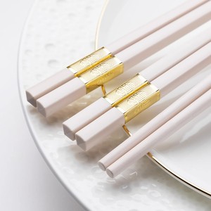 耐高温不发霉白色合金筷子10双分餐家用型饭店快餐厅酒店防滑筷子