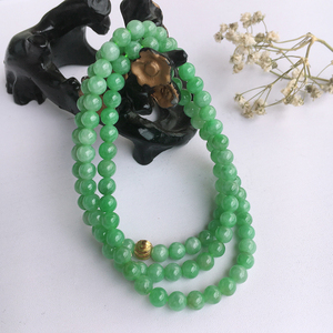 翡翠珠串项链女