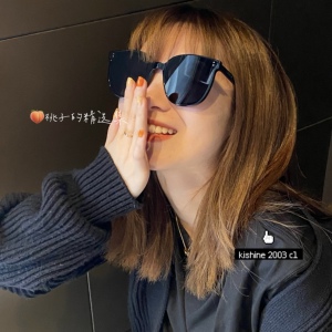 日本kishine墨镜丨太阳镜眼镜2021新款潮女高级感大脸显瘦网红ins