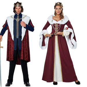 万圣节服装神灯中世纪欧洲复古宫廷成人国王情侣皇后化妆舞会演出