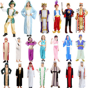 儿童阿拉伯扮演服中东衣服男女演出阿拉丁王子迪拜阿联酋表演服装