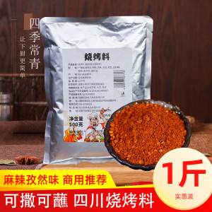 烧烤料商用撒料500g调料五香孜然袋装四川重庆烤肉秘制蘸料调味料