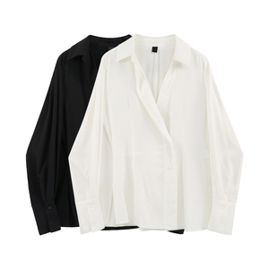衬衫女半开领